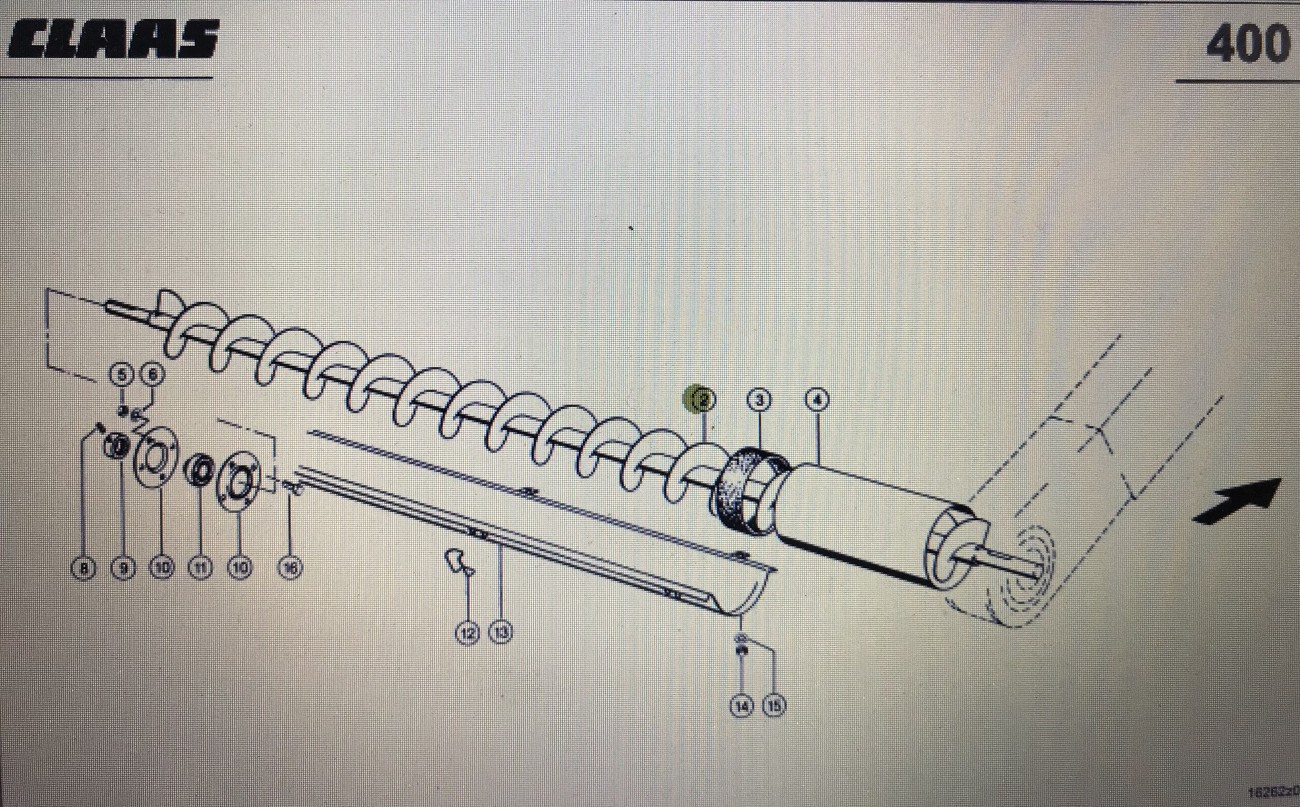 CLAAS 00 0757 248 1/Claas ślimak/Claas Lexion 580 670 760 780-760 460-440 770