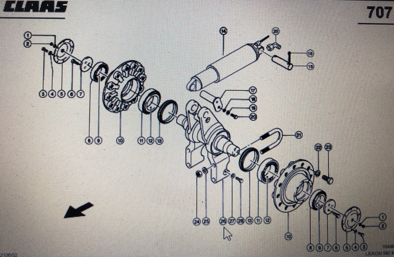 CLAAS 00 0764 021 0/Claas wahacz/Claas Lexion 580 750-730 780-770 670 465 560-540 600