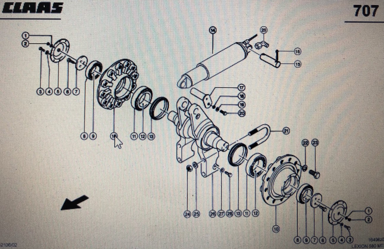 CLAAS 00 0764 022 0/Claas piasta/Claas Lexion 580 750-730 760 670 465 600