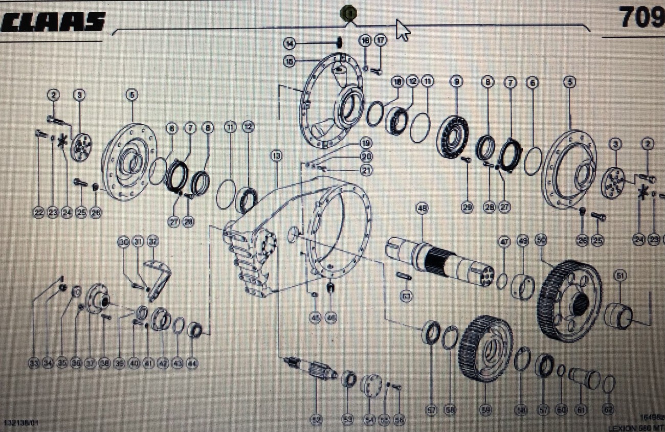 CLAAS 00 0764 135 0/00 0764 134 0/Claas napęd gąsienicy/Claas Lexion 580 560-540 570