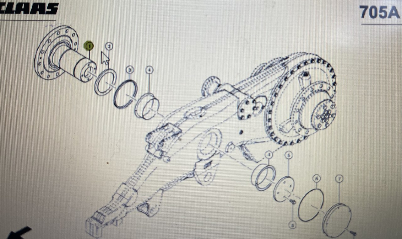 CLAAS 00 0764 407 0/Claas-oś gąsienicy/Claas Lexion 580/600/56-540/570