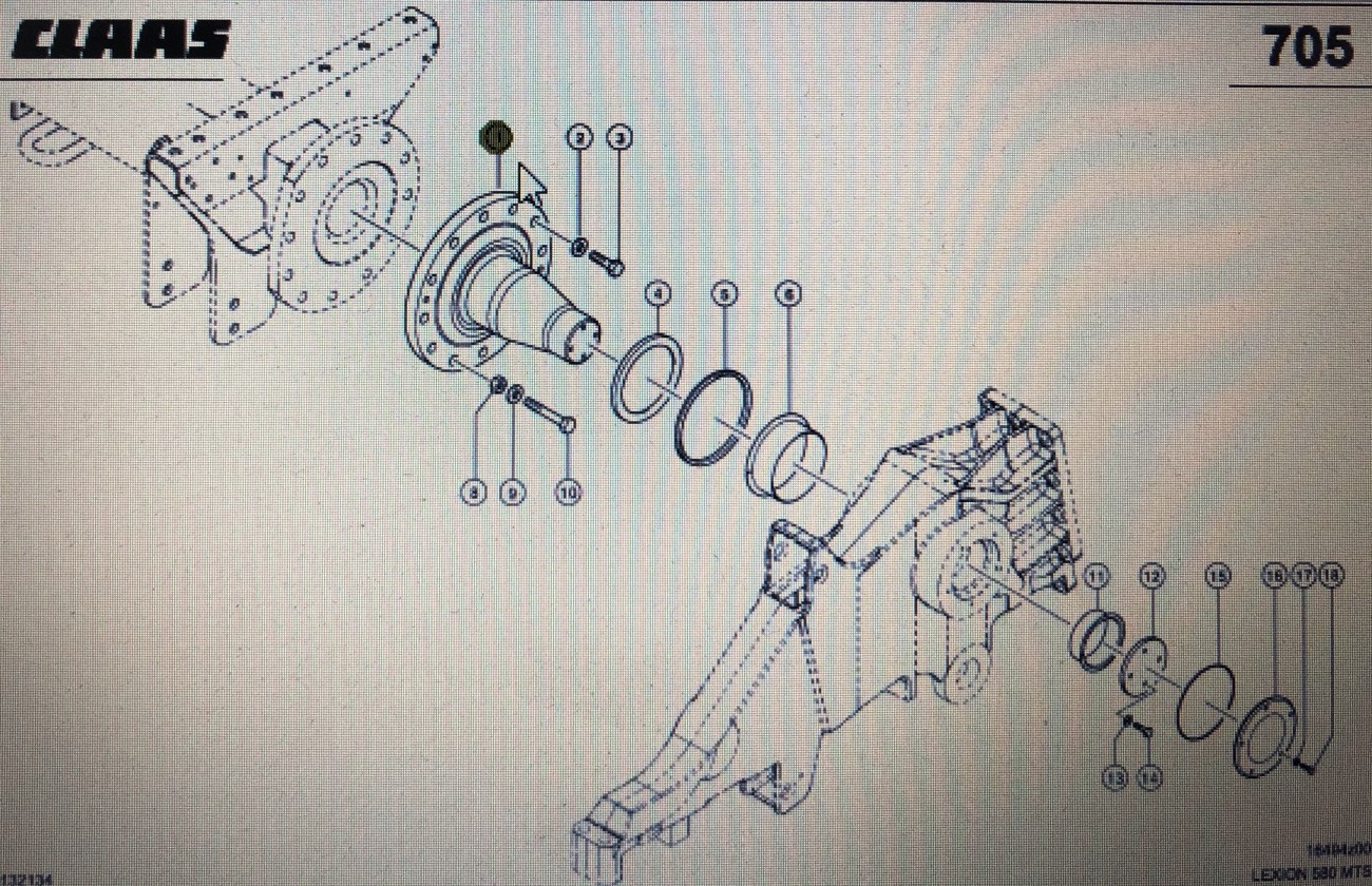 CLAAS 00 0764 593 0/Claas nośnik gąsienicy/Claas Lexion 580 570 560-540