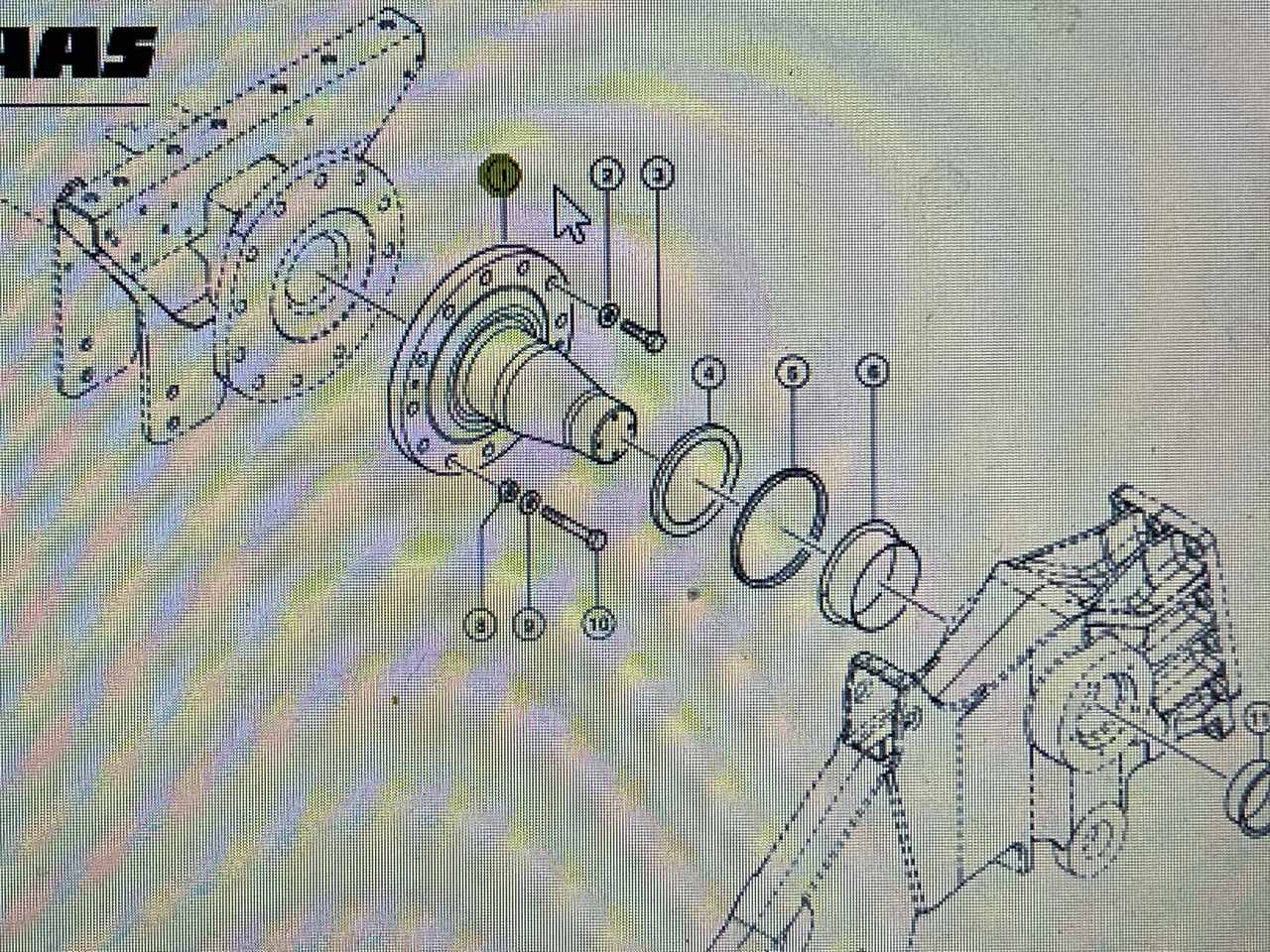 CLAAS 00 0764 593 0/Claas-oś gąsienicy/Claas Lexion 560-540/570/580