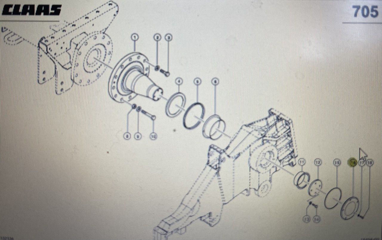 CLAAS 00 0764 594 0/Claas-pokrywa/Claas Lexion 580/560-540/570