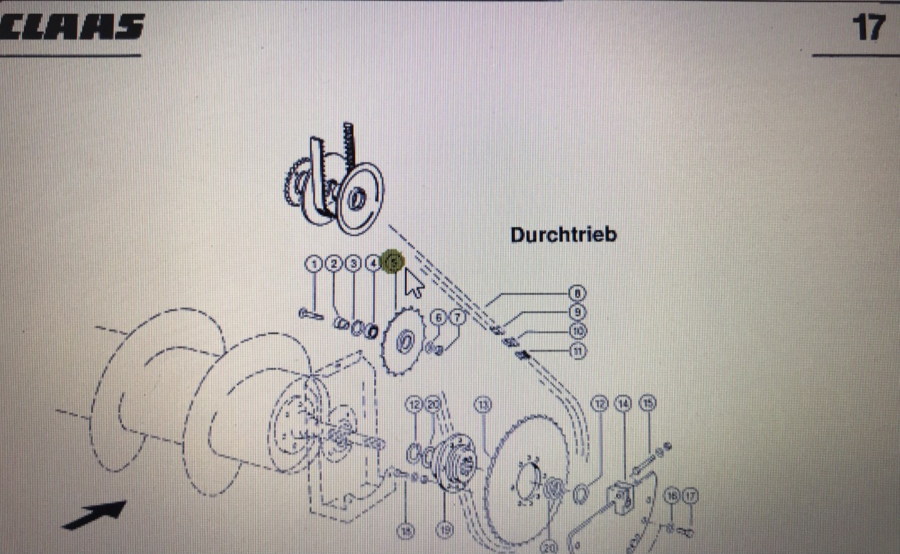 CLAAS 00 0765 600 0/CLAAS V900-V700 koło