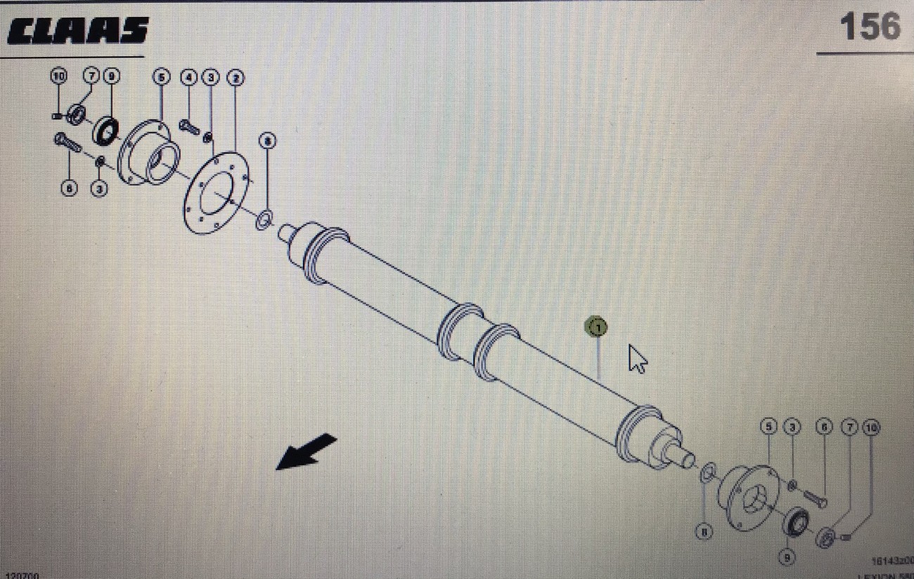 CLAAS 00 0767 585 0/Claas Lexion walec podporowy/Claas Lexion 580 670-640 770 480