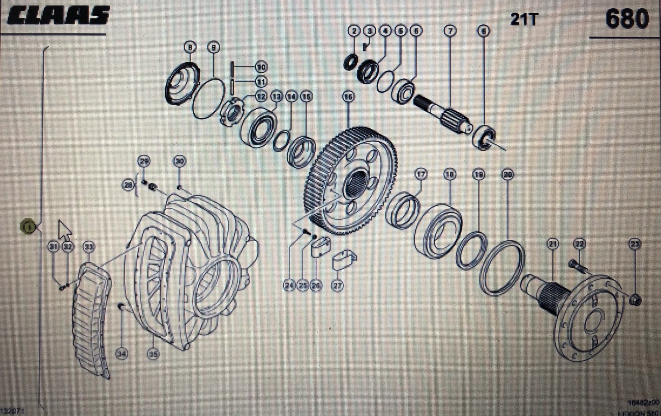 CLAAS 00 0769 720 1/Claas zwolnica/Claas Lexion 580 750-730 570 560