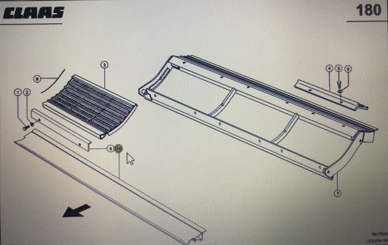 CLAAS 00 0777 244 0/Claas Lexion przedłuźenie/Claas Lexion 580