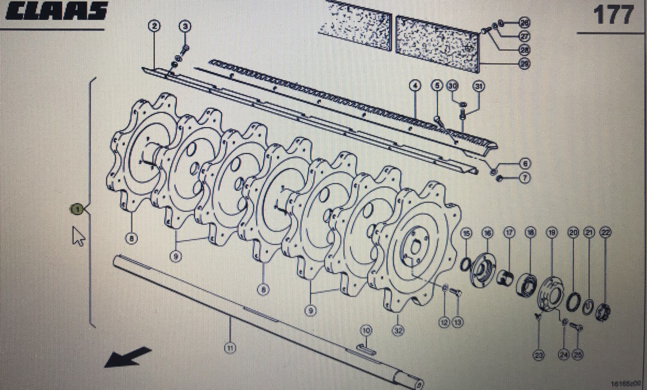 CLAAS 00 0777 285 0/Claas Lexion bęben młócący/Claas Lexion 580 560-540 780-770 670-640