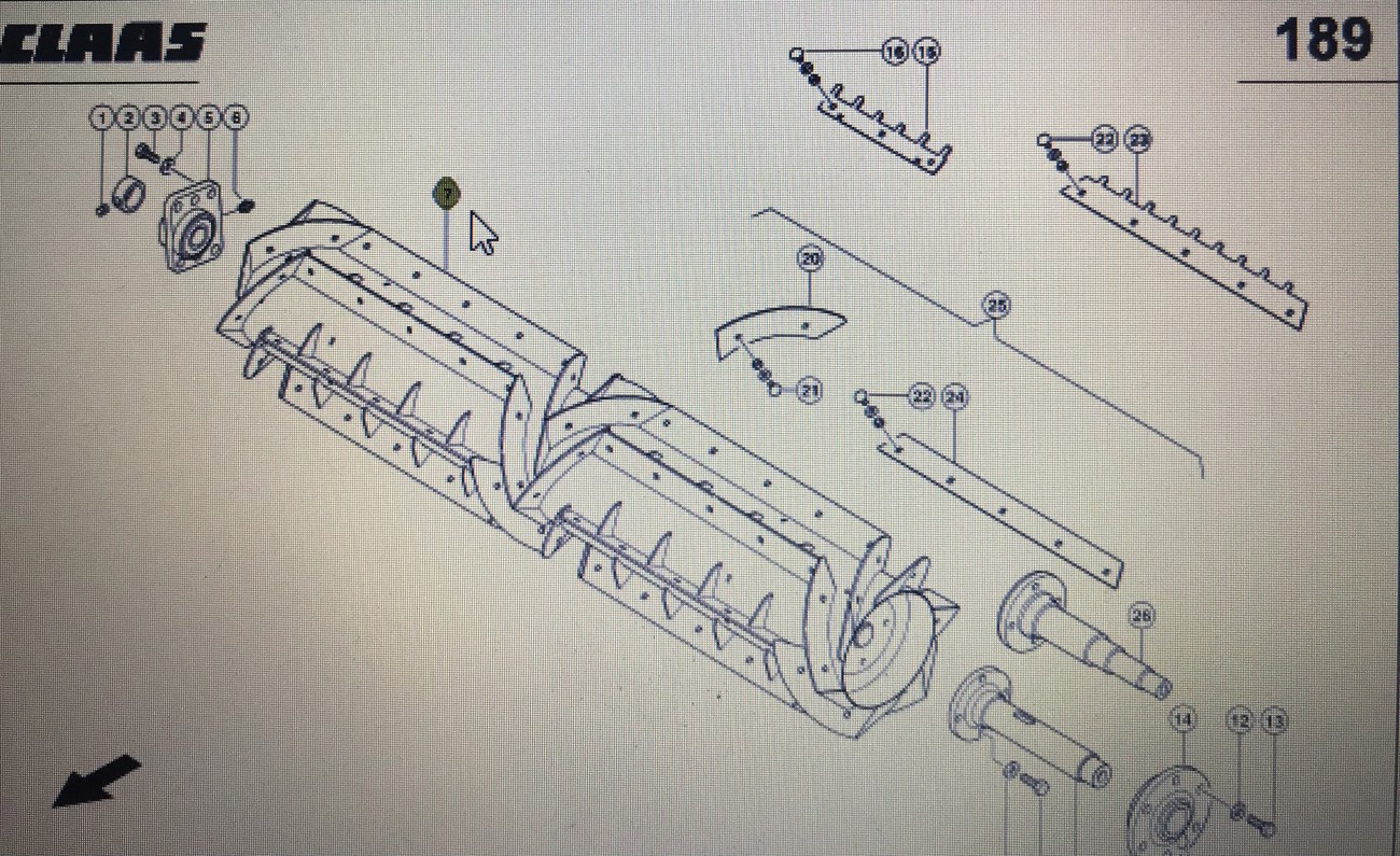 CLAAS 00 0777 625 1/Claas Lexion bęben doprowadzający/ Claas Lexion 580 780-770 600