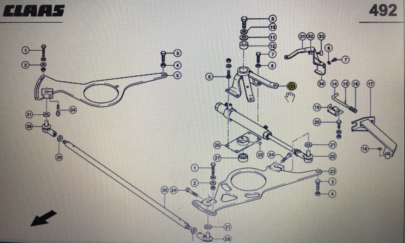 CLAAS 00 0785 016 0/Claas wspornik/Claas Lexion 580