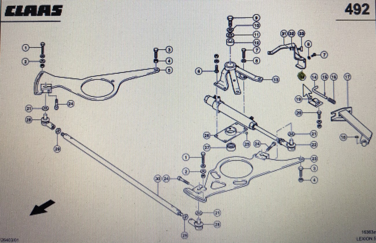 CLAAS 00 0785 068 0/Claas wspornik/Claas Lexion 580