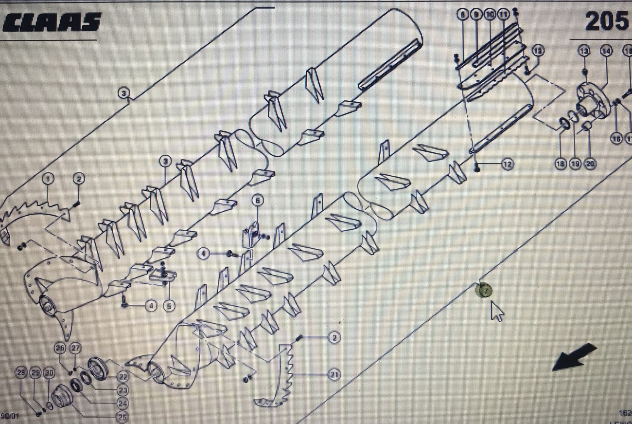CLAAS 00 0792 230 3/Claas Lexion rotor/Claas Lexion 580 570