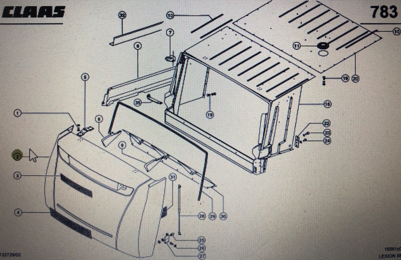CLAAS 00 0794 653 1/Claas pokrywa tylna/Claas Lexion 580 560-540 600