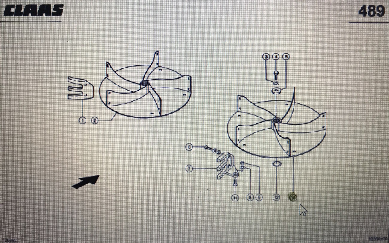 CLAAS 00 0797 983 0/00 0797 980 0/Claas skrzydło dmuchawy/Claas Lexion 580