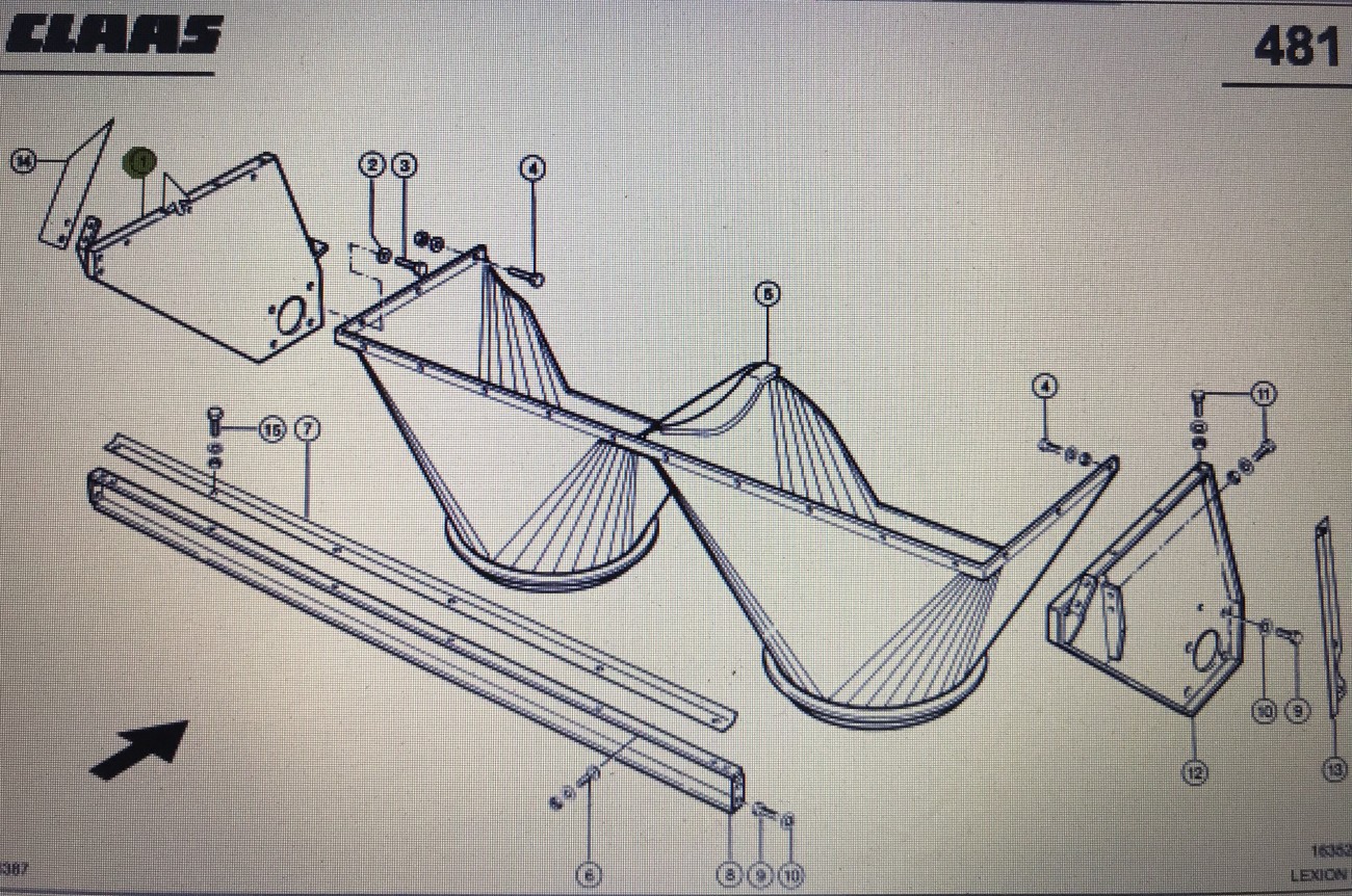 CLAAS 00 0797923 2/Claas ściana boczna prawa/Claas Lexion 580
