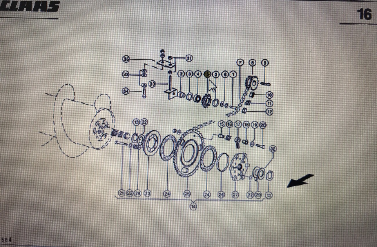 CLAAS 00 0818 767 0/CLAAS V900-V700 koło zębate napinacza