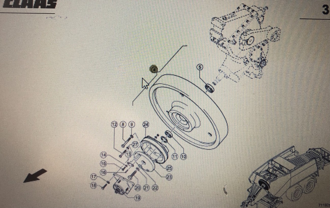 CLAAS 00 0855 322 0/Claas koło zamachowe/Claas Quadrant 2200 Advantage 3200 RF/RC