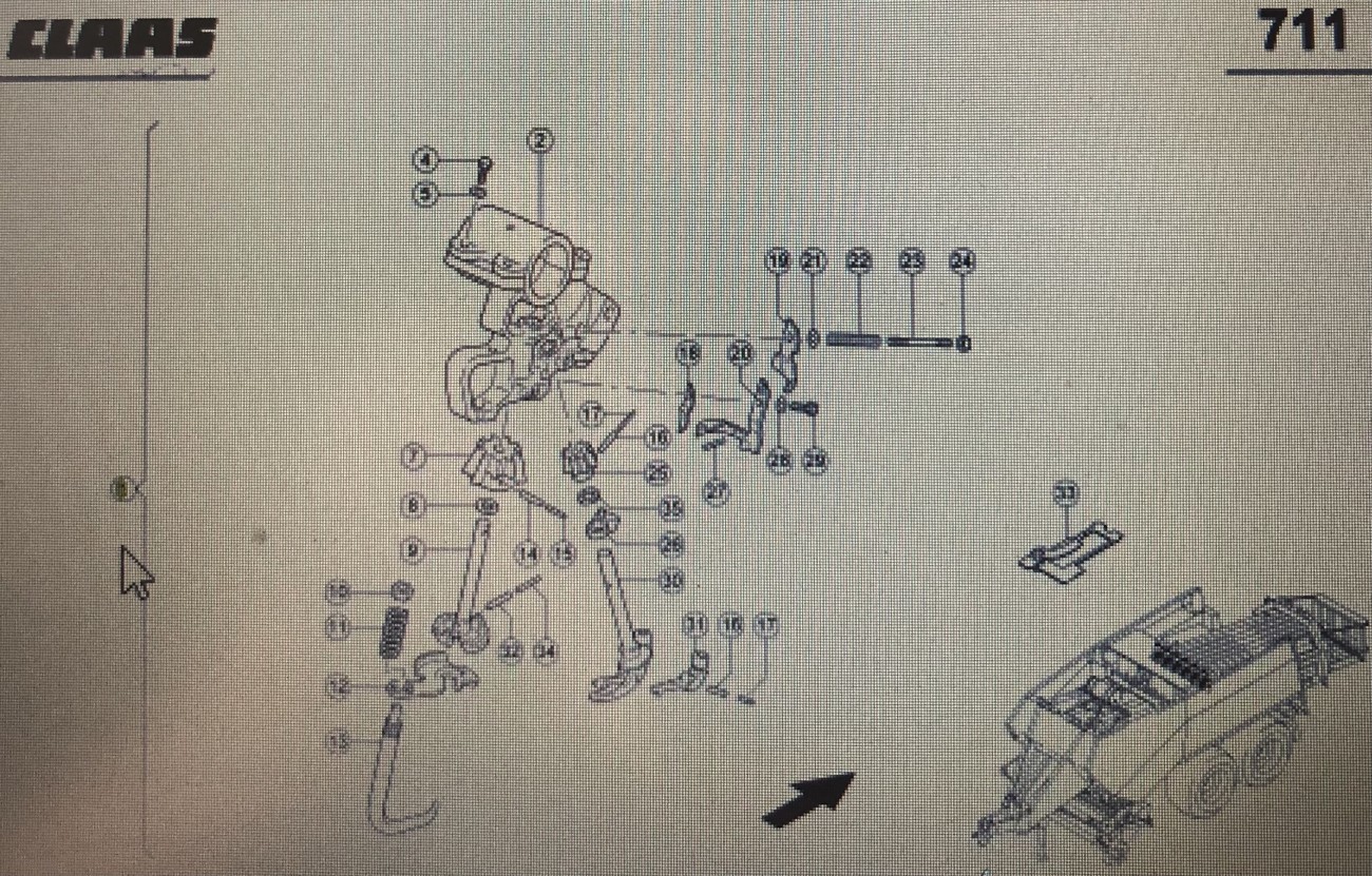CLAAS 00 0855 720 0/00 0855 718 0/aparat wiąźący/Quadrant 2200 Advantage 2100/3200 RF/RC 4000
