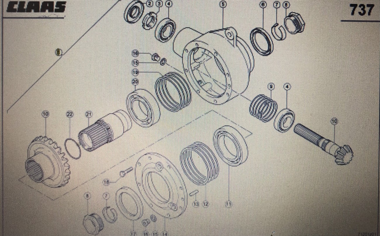 CLAAS 00 0855 873 0/przekładnia słupacza/Quadrant 2200 Advantage 2100RF/RC 3200 RF/RC 4200 5200