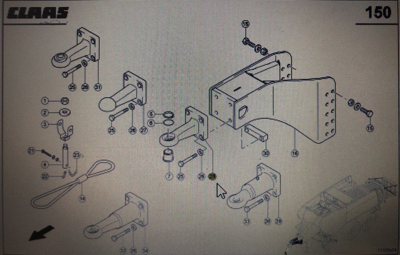 CLAAS 00 0859 002 0/00 0859 010 0/ucho pociągowe/Quadrant 2100 2200 3200 3400 4000 4200 5300