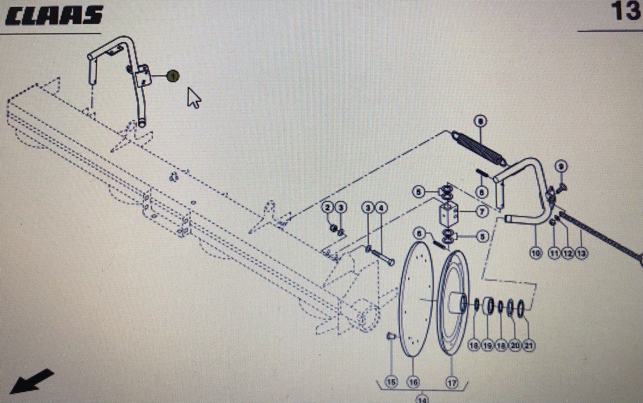 CLAAS 00 0922 271 2/CLAAS Corto ramię obrotowe