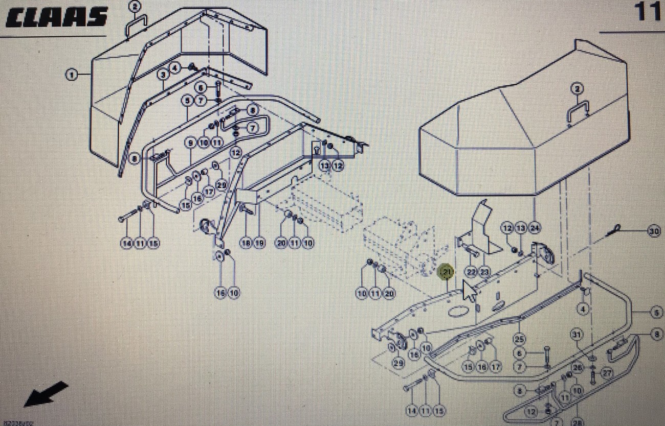 CLAAS 00 0922 327 1/CLAAS Corto dżwigar lewy
