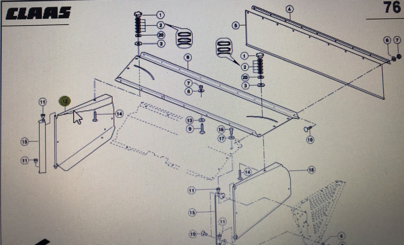 CLAAS 00 0923 074 2/00 0923 073 2/CLAAS Disco formierz pokosu