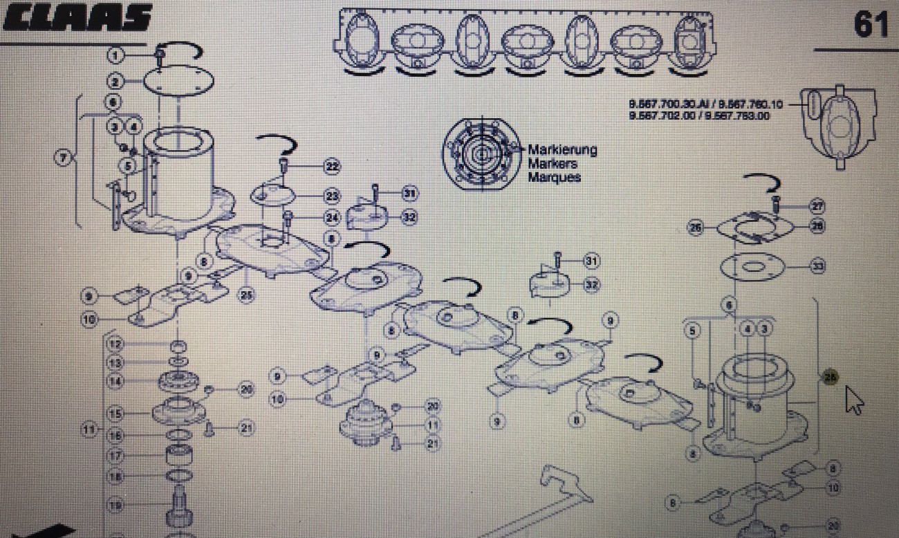 CLAAS 00 0925 115 1/CLAAS Disco bęben transportowy