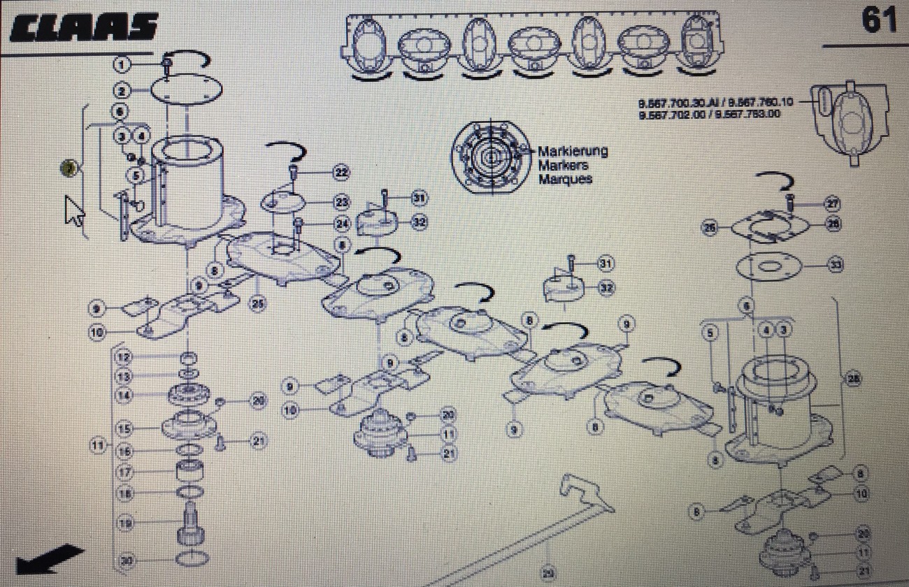 CLAAS 00 0925 116 1/CLAAS Disco bęben transportowy