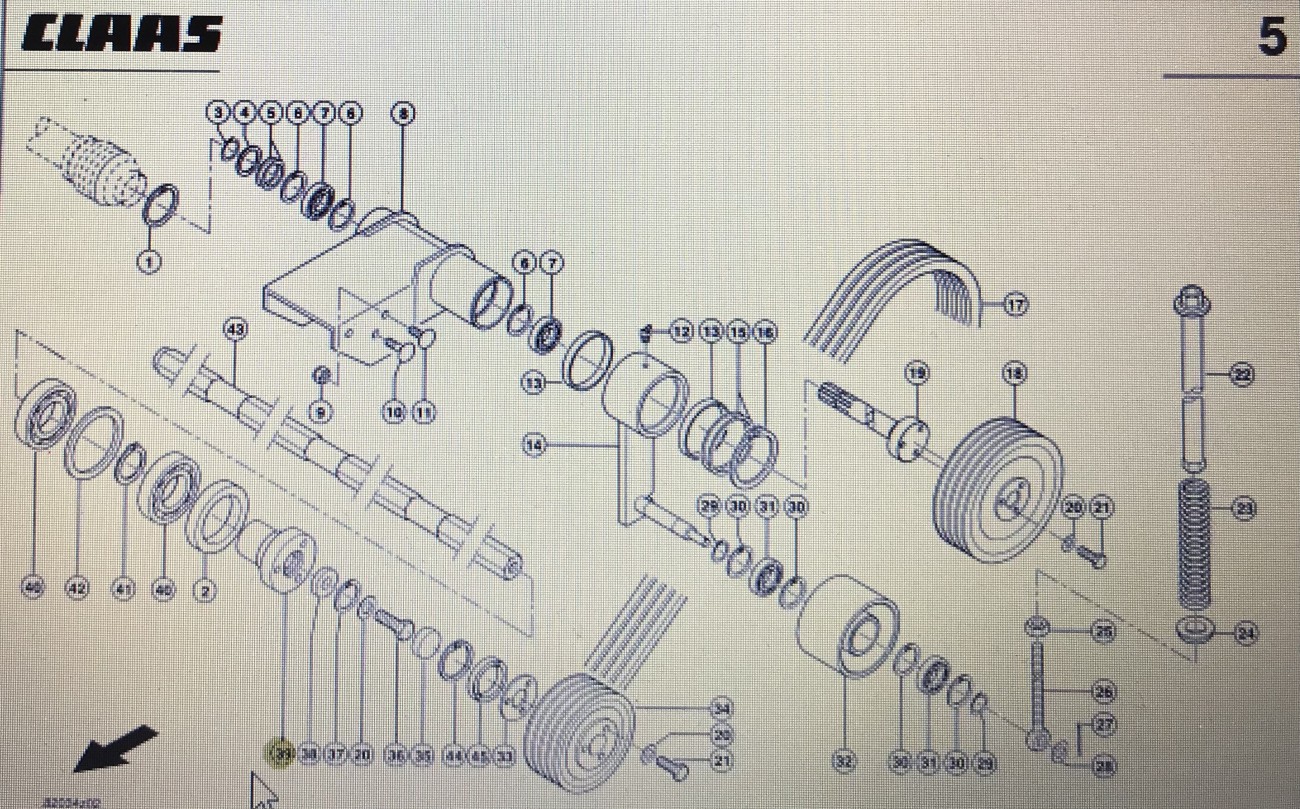 CLAAS 00 0936 222 0/CLAAS Corto koło