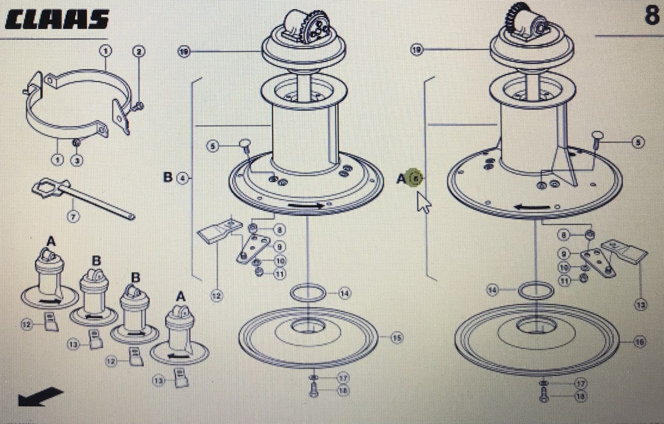 CLAAS 00 0951 223 2/CLAAS Corto bęben tnący lewy