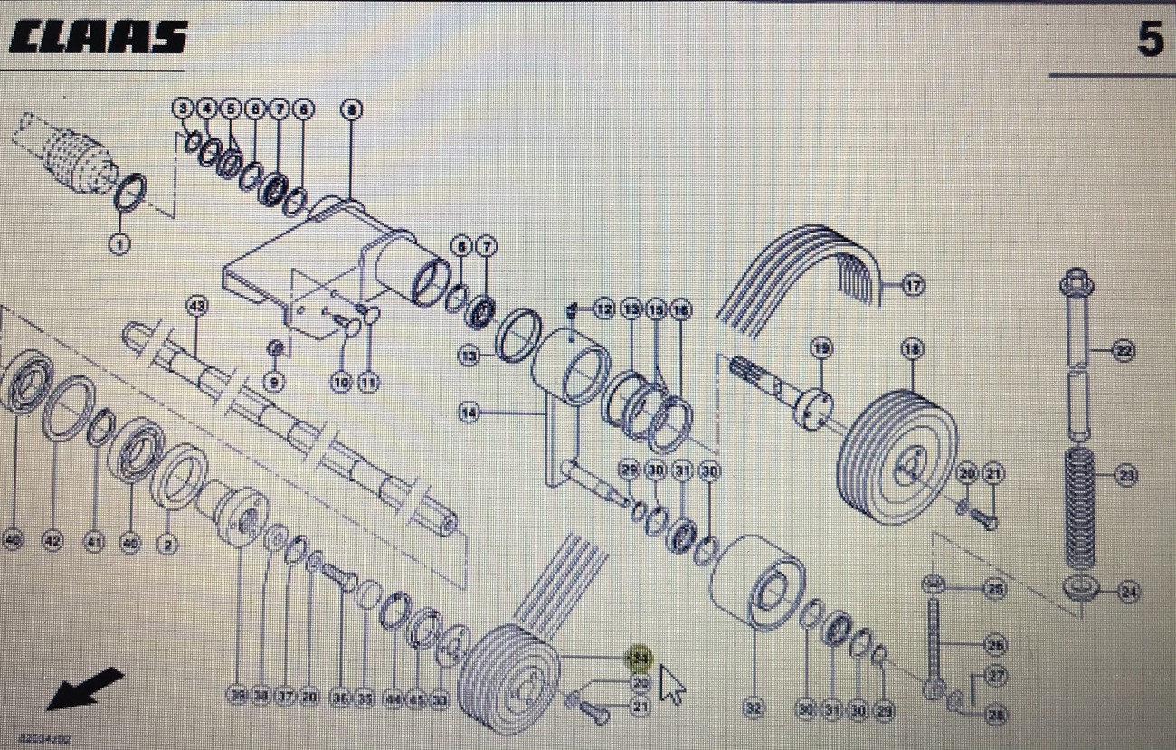 CLAAS 00 0951 323 1/CLAAS Corto koło pasowe