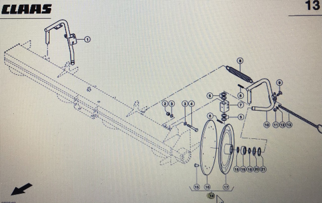 CLAAS 00 0952 132 0/CLAAS Corto tarcza pokosu