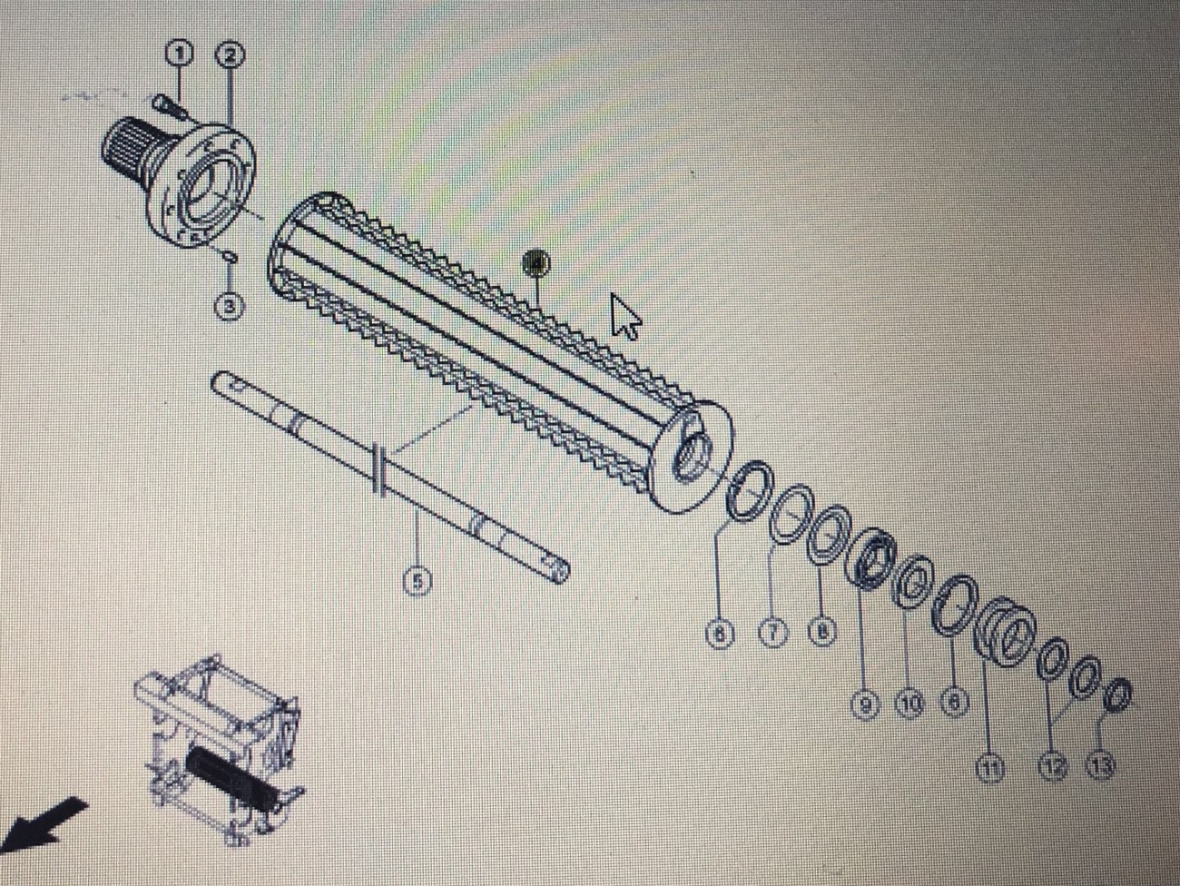 CLAAS 00 0984 493 1/Claas-walec dolny tylny/Claas Jaguar 880-830