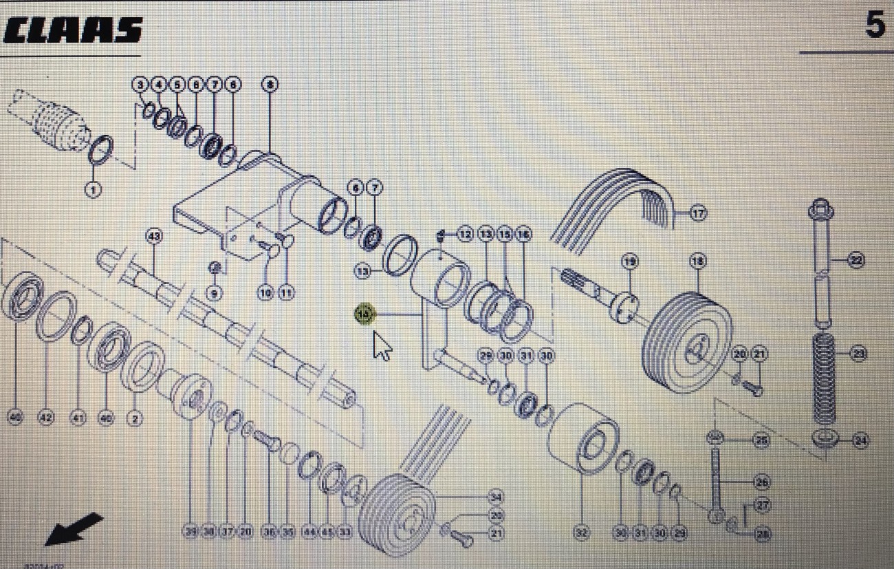 CLAAS 00 0992 308 1/ CLAAS Corto dżwignia montaźowa