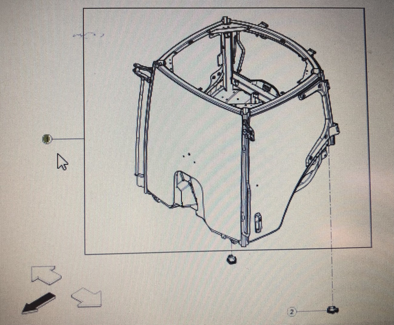 CLAAS 00 1159 476 0/Claas rama kabiny/Claas Arion 640 600 500