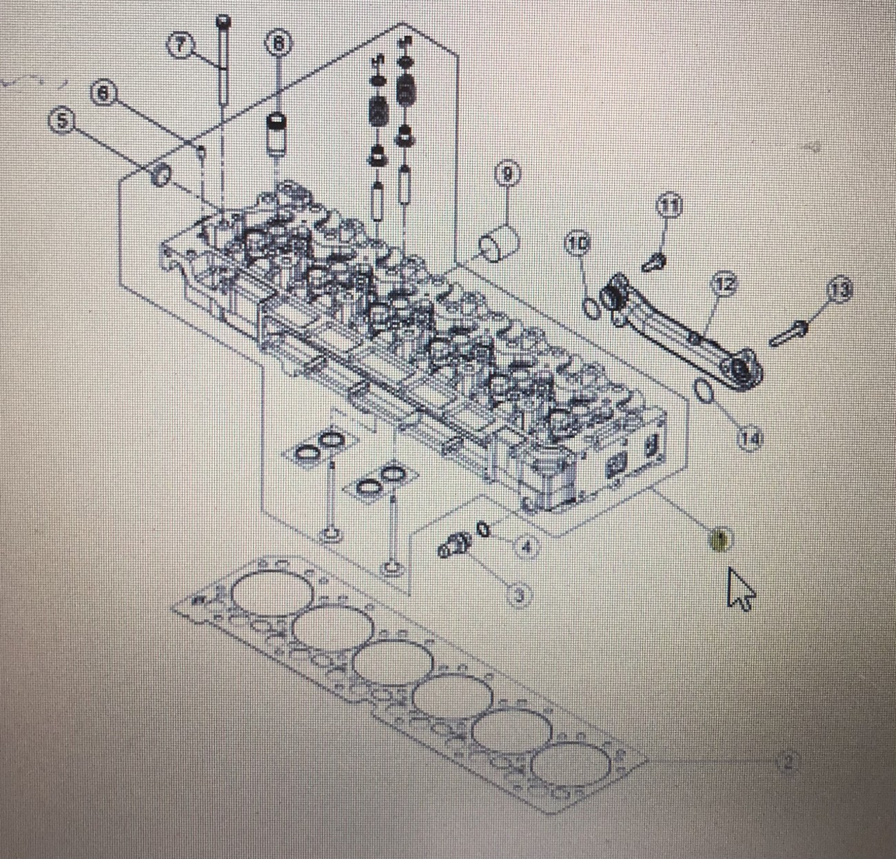 CLAAS 00 1161 339 0/Claas głowica cylindra/Claas Arion 600 640