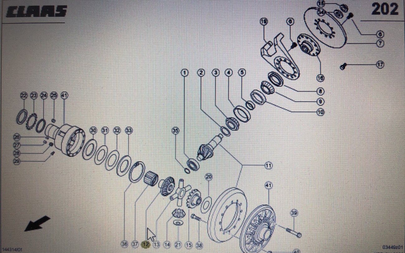 CLAAS 00 580 748 0/Class koło koronowe/Claas Xerion 3300 3800