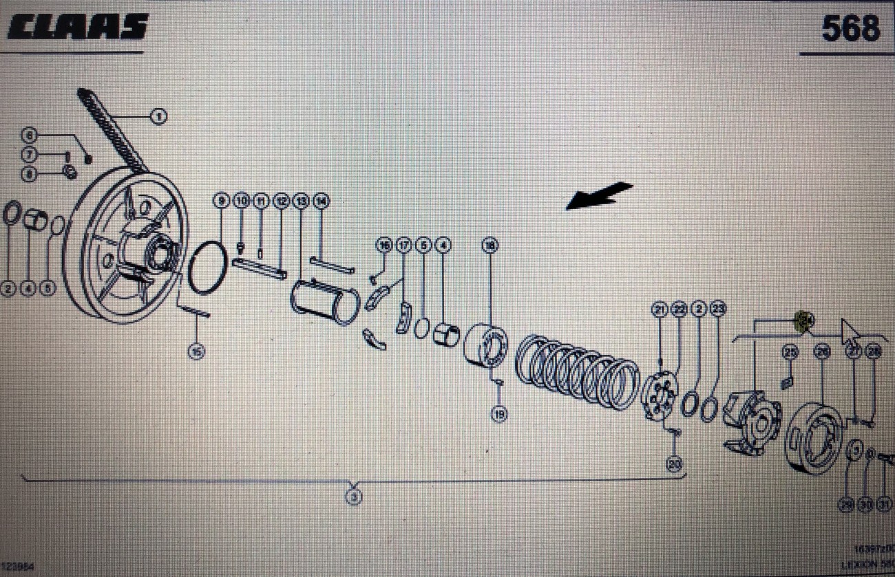 CLAAS 00 667 485 0/Claas talerz dociskowy/Claas Lexion 580 670 750-730 480 630-620 470