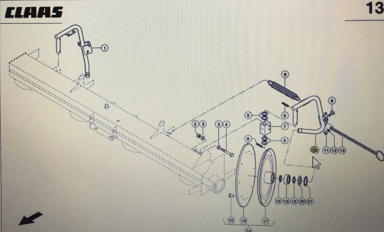 CLAAS 00 922 267 2/CLAAS Corto ramię obrotowe