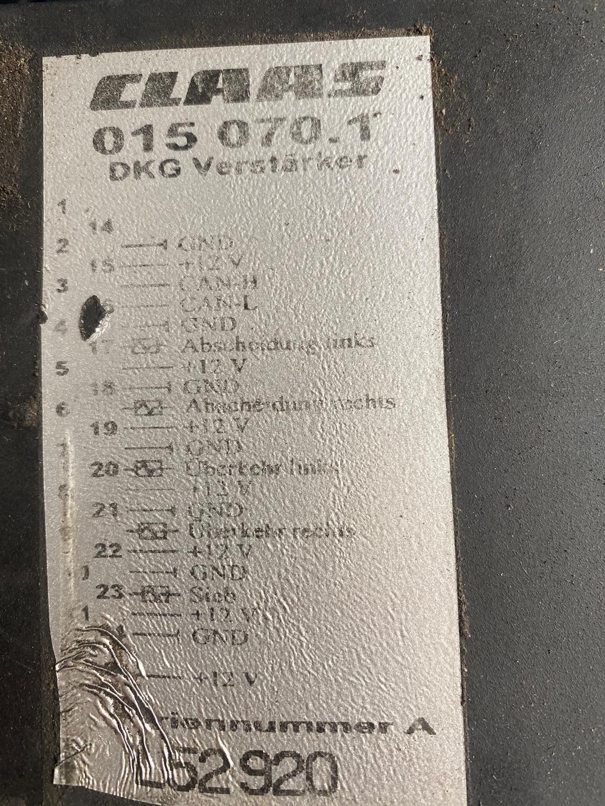 Claas 015 070.1 L52920 DKG Verstarker