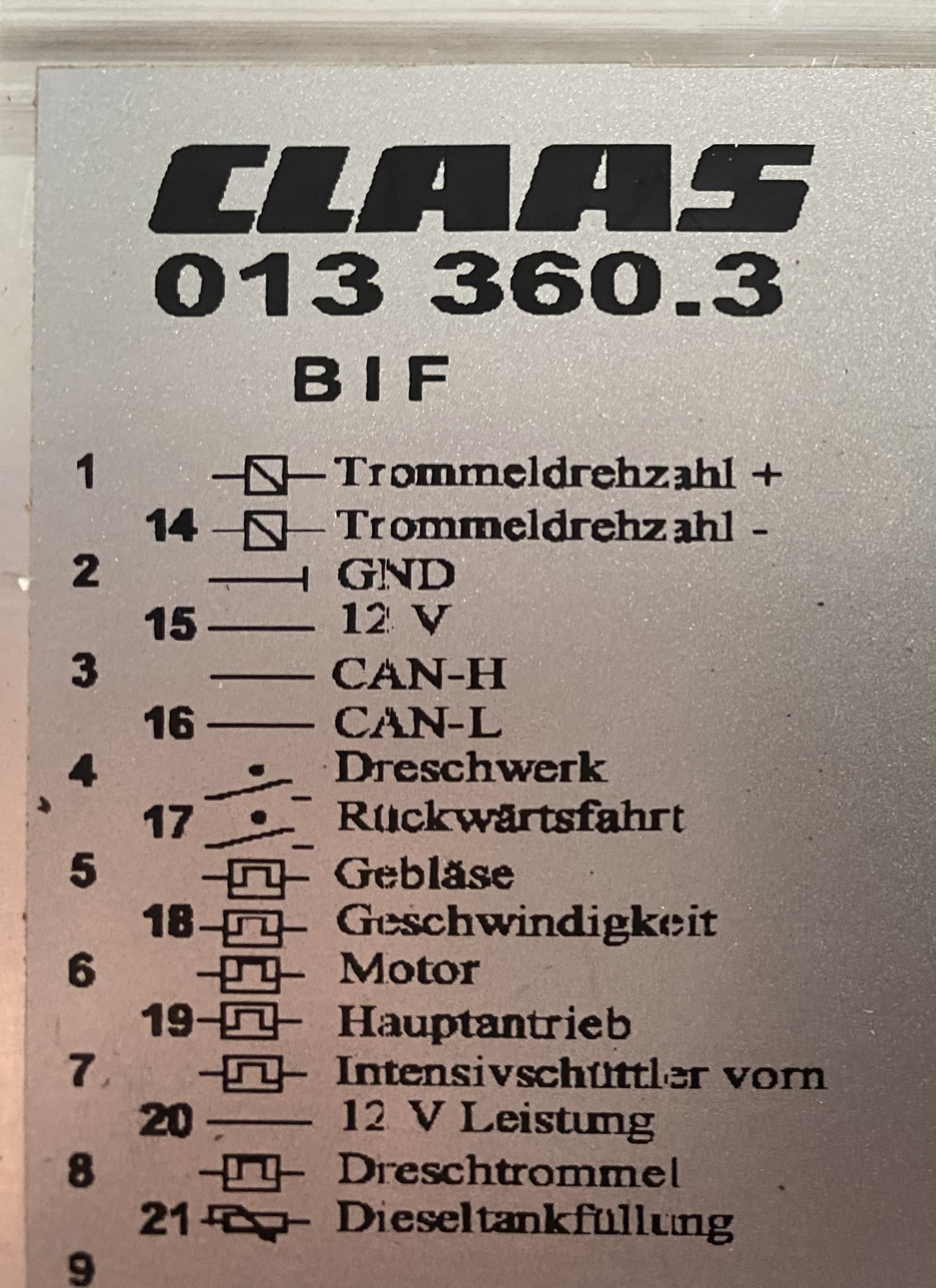 Claas BIF Moduł 013 360.3