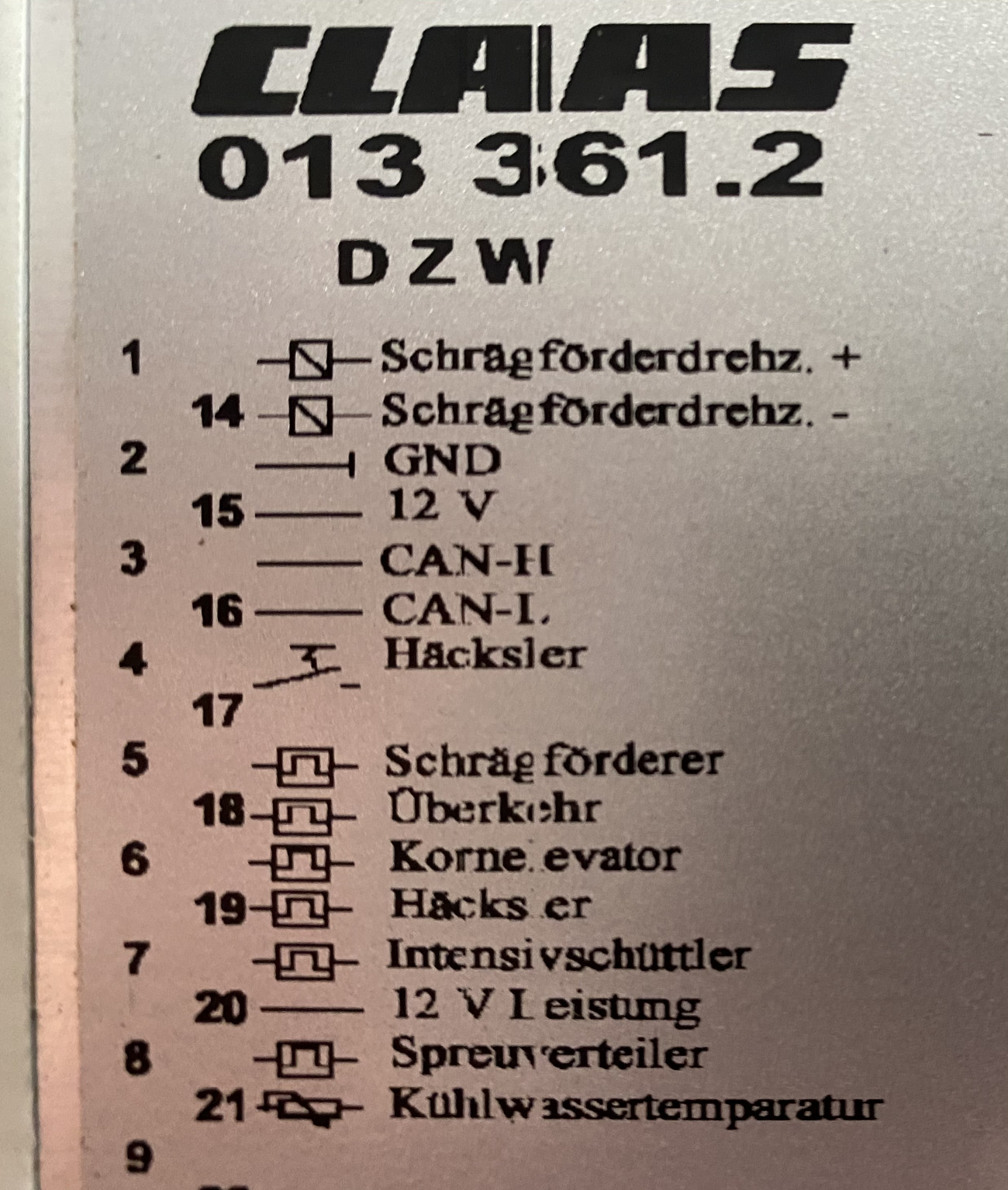 Claas DZW Moduł 013 361.2
