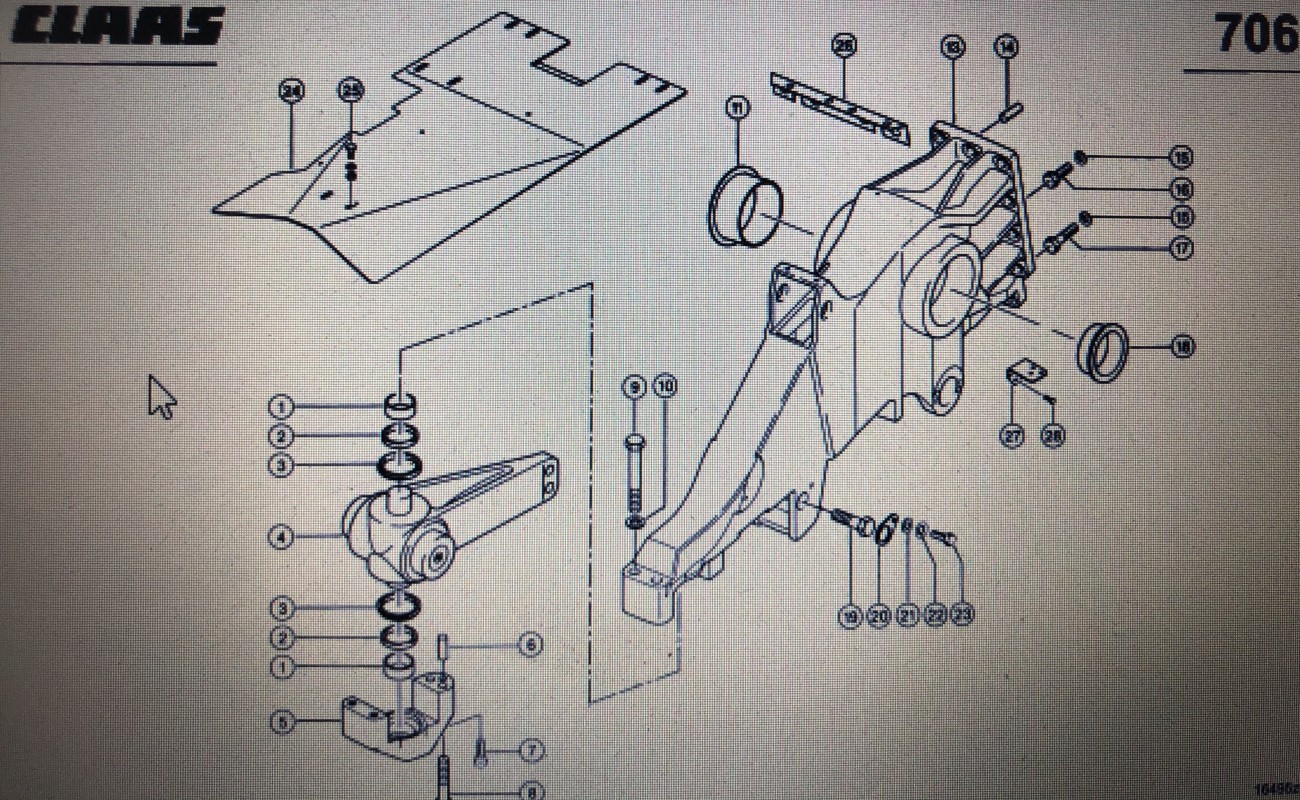CLAAS LEXION 580 NAPĘD TERRA TRACK - CZĘŚCI