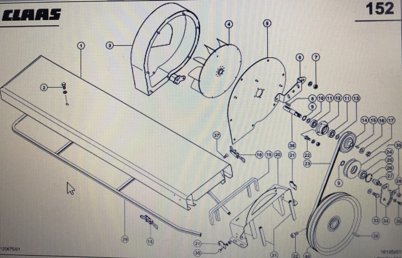 CLAAS LEXION Kompletna dmuchawa odsysacza kurzu