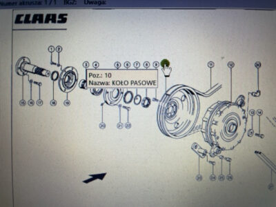 Claas Lexion przekładnia redukcyjna kompletna