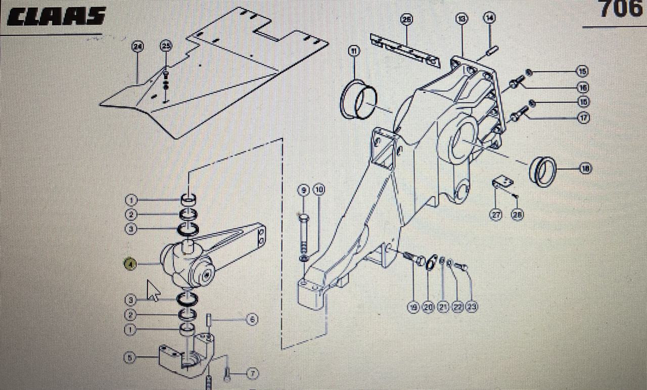 CLASS 00 0764 225 2/Claas-dżwignia ustawienia/Claas Lexion 580/750-730/560-540/600