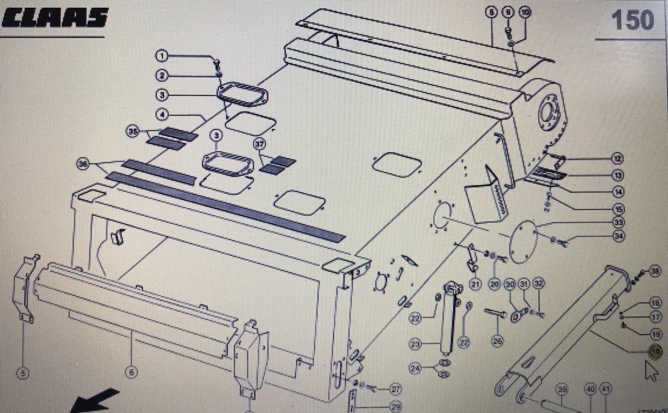 CLASS 00 518 455 0/00 0630 534 2/00 0764 586 1/Claas wspornik