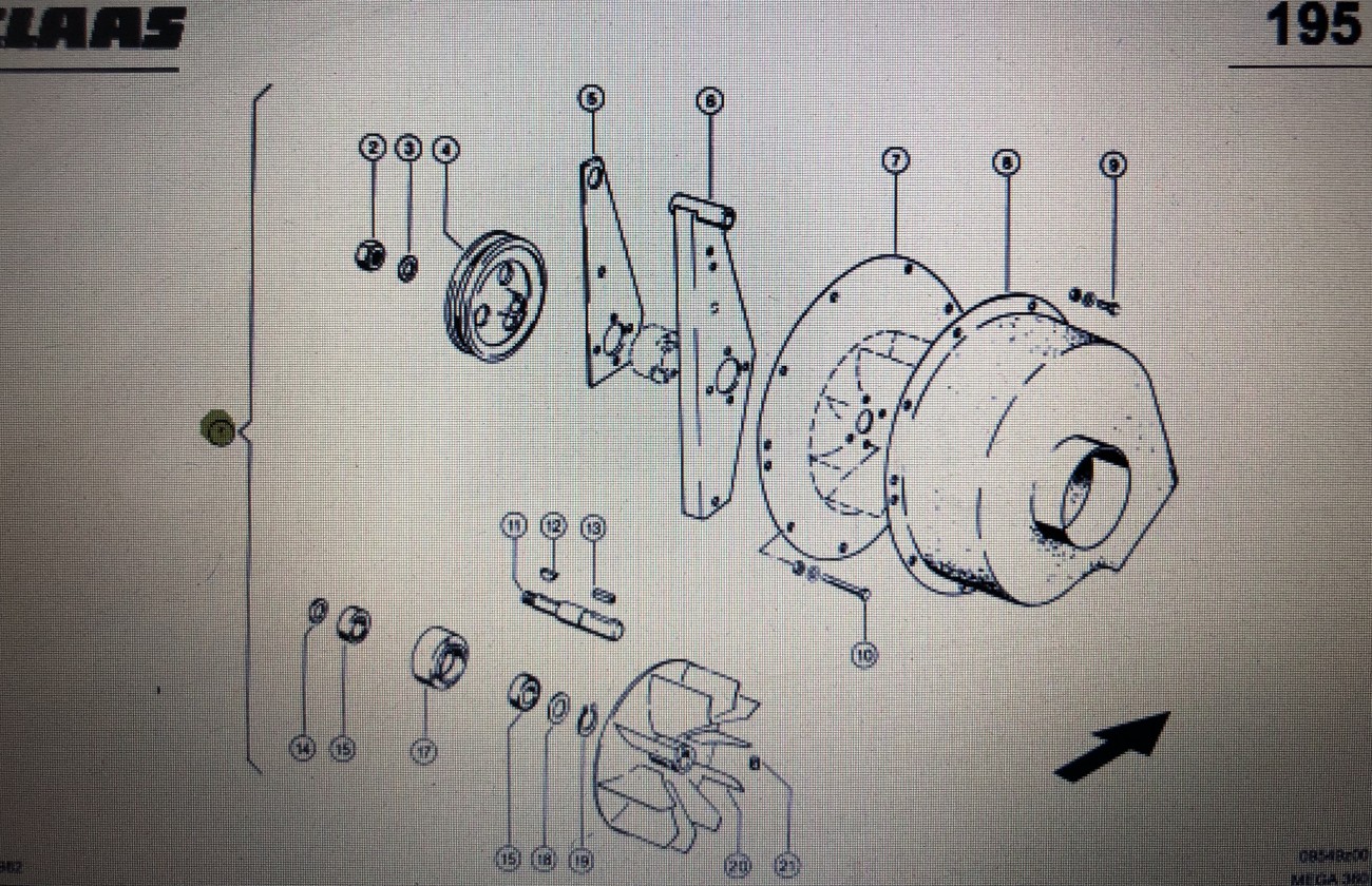 Dmuchawa odsysania Class Mega 370-340 Nr katalogowy 000 657 681 0